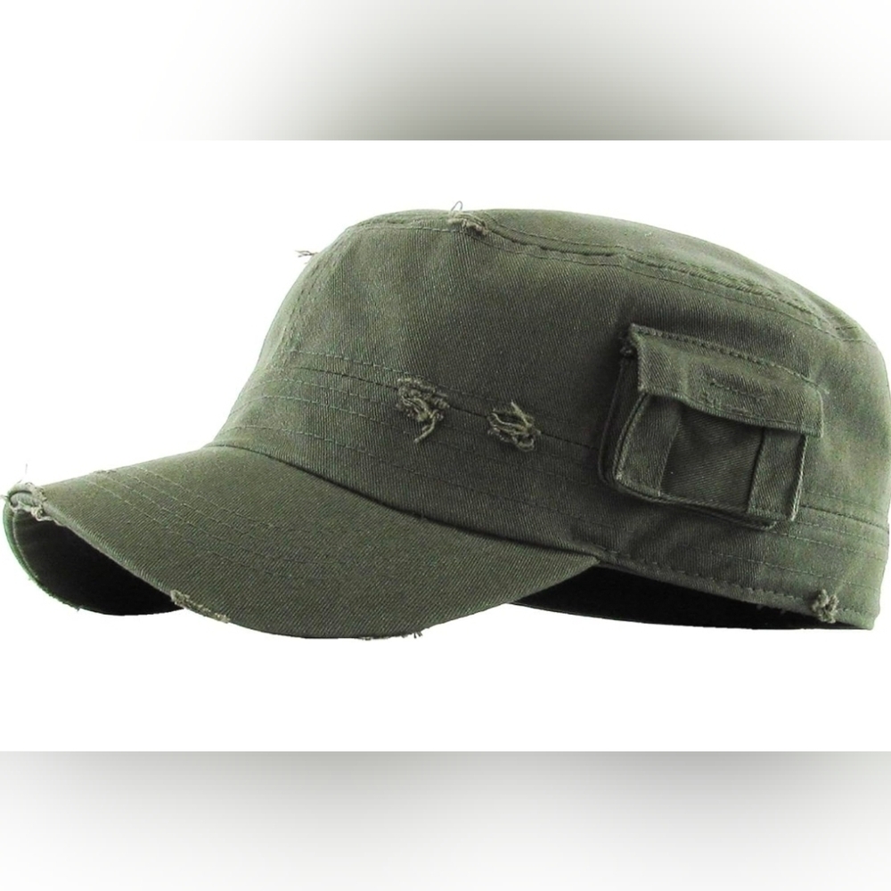 KB ETHOS Army Green Fatigue Cap with Pocket! Brand New
